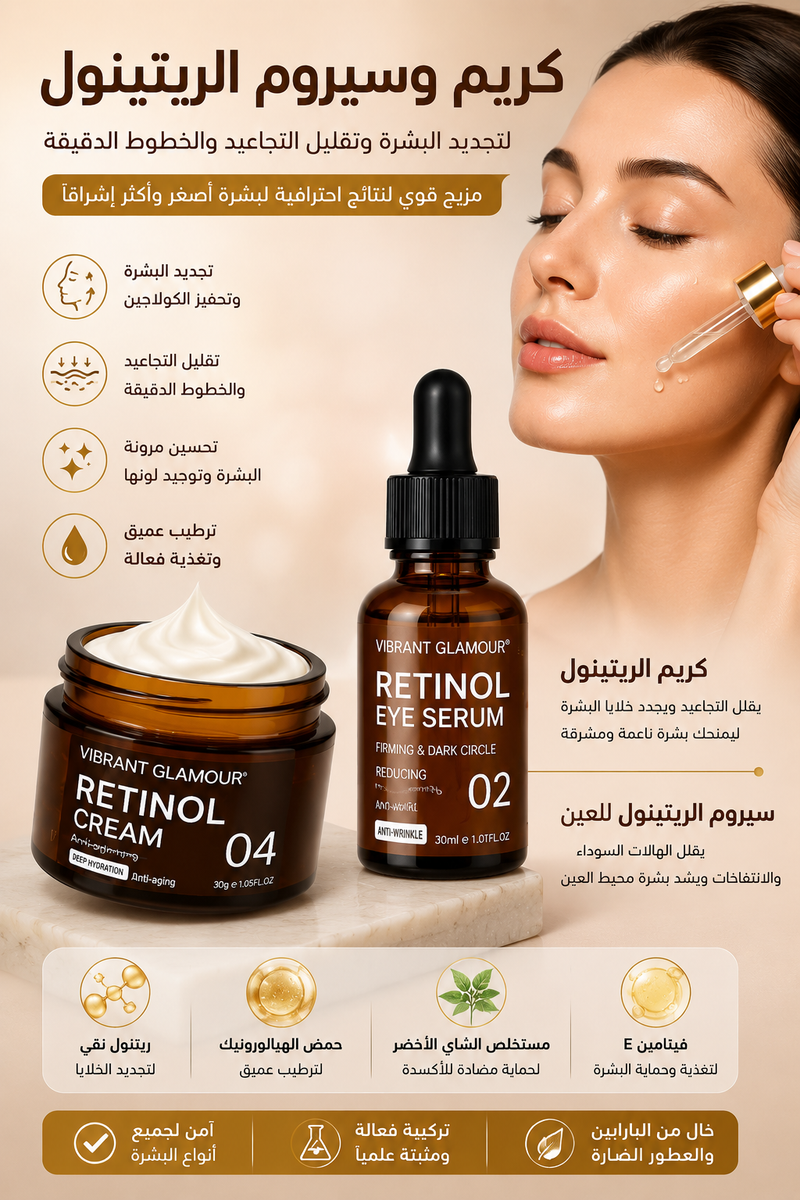 Retinol Cream + Eye Serum Set